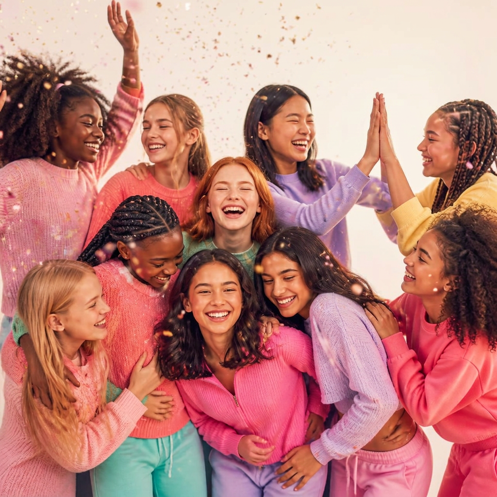 Meisje bij een beauty workshop